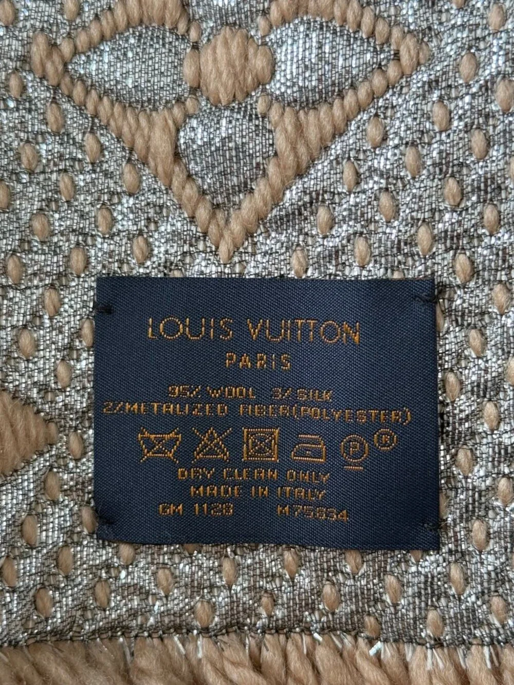 Louis Vuitton Beige Monogram Logomania Scarf